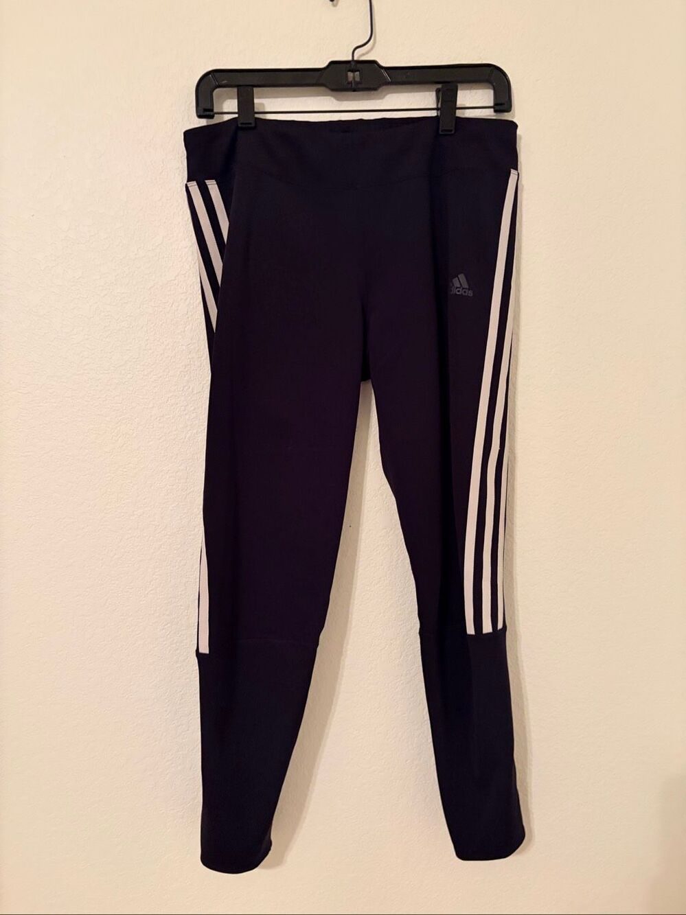 adidas Energy Running Climalite Pants Black White 3-Stripes Size L